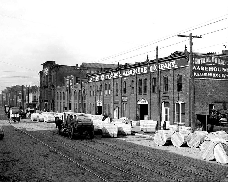 Tobacco warehouse in Louisville, Kentucky, 1906.