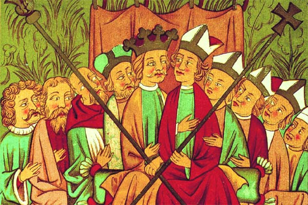 A wiec in the time of Poland's King Casimir III (reigned 1333-70).