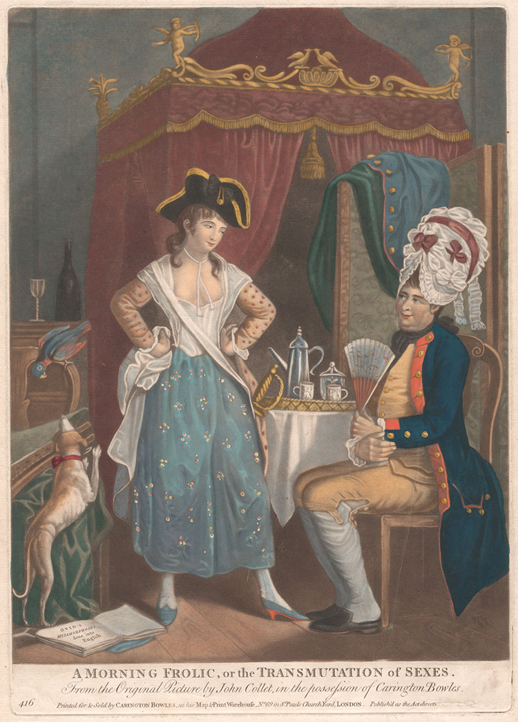 A Morning Frolic, or the Transmutation of the Sexes, c.1725-1780. Courtesy of the Yale Centre for British Art, Paul Mellon Collection.
