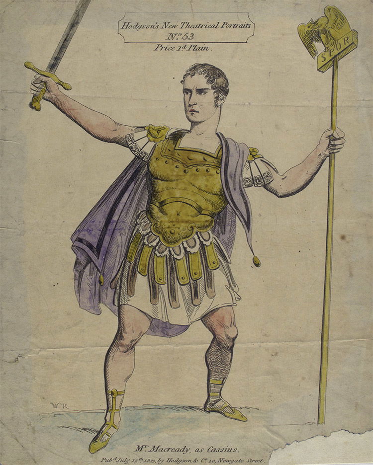 William Macready as Cassius, William Appleton, 1822. 