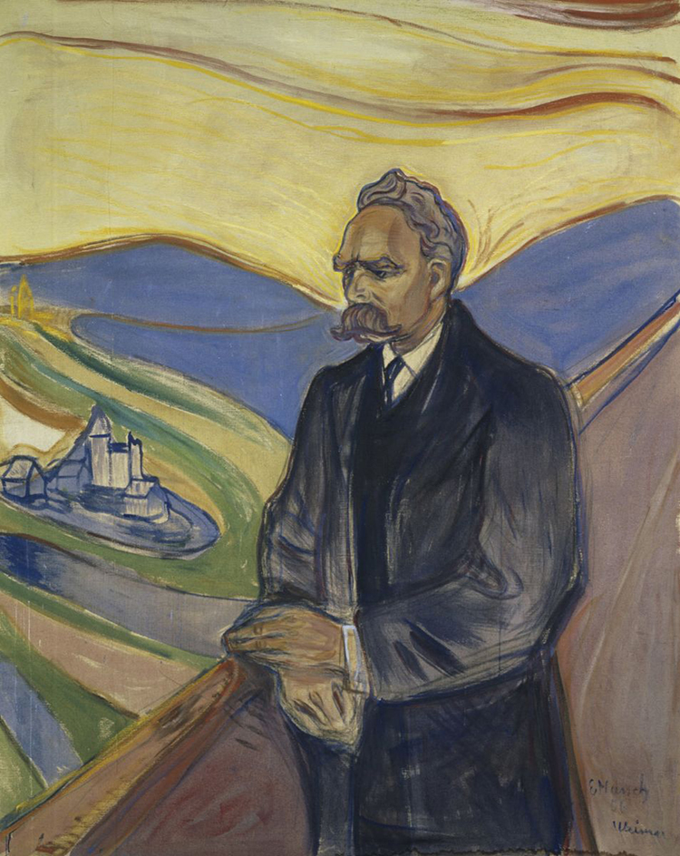 Portrait of Friedrich Nietzsche, Edvard Munch, 1906.