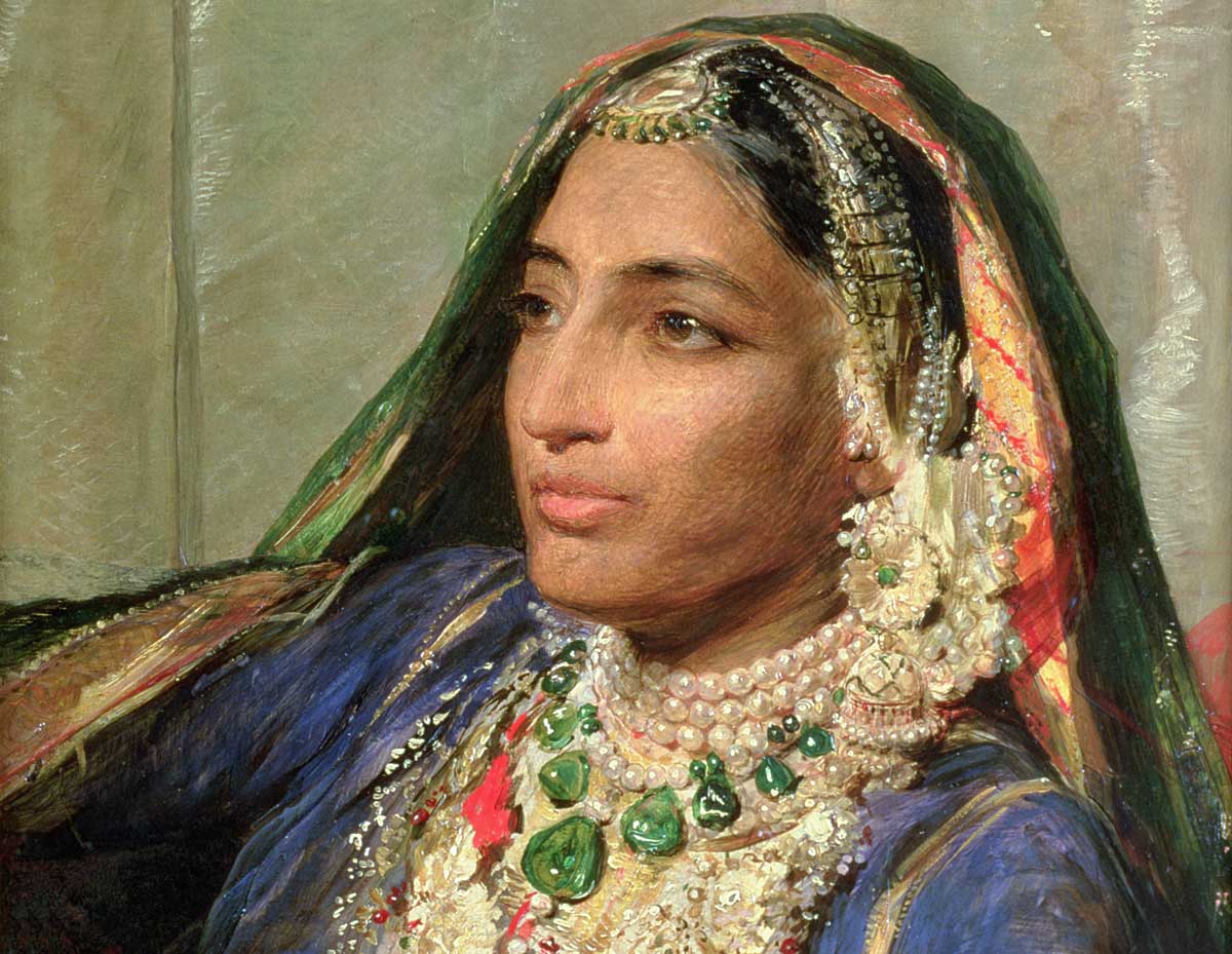 Maharani Jind Kaur, the last ruler of the Sikh Empire of the Punjab, by George Richmond, 19th century © Christie’s/Bridgeman Images.