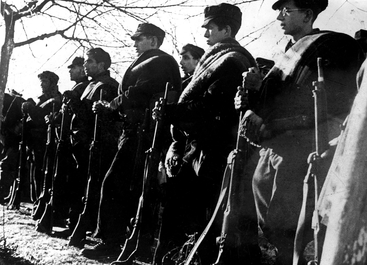 Battalion of an International Brigade, Spain, 1937.