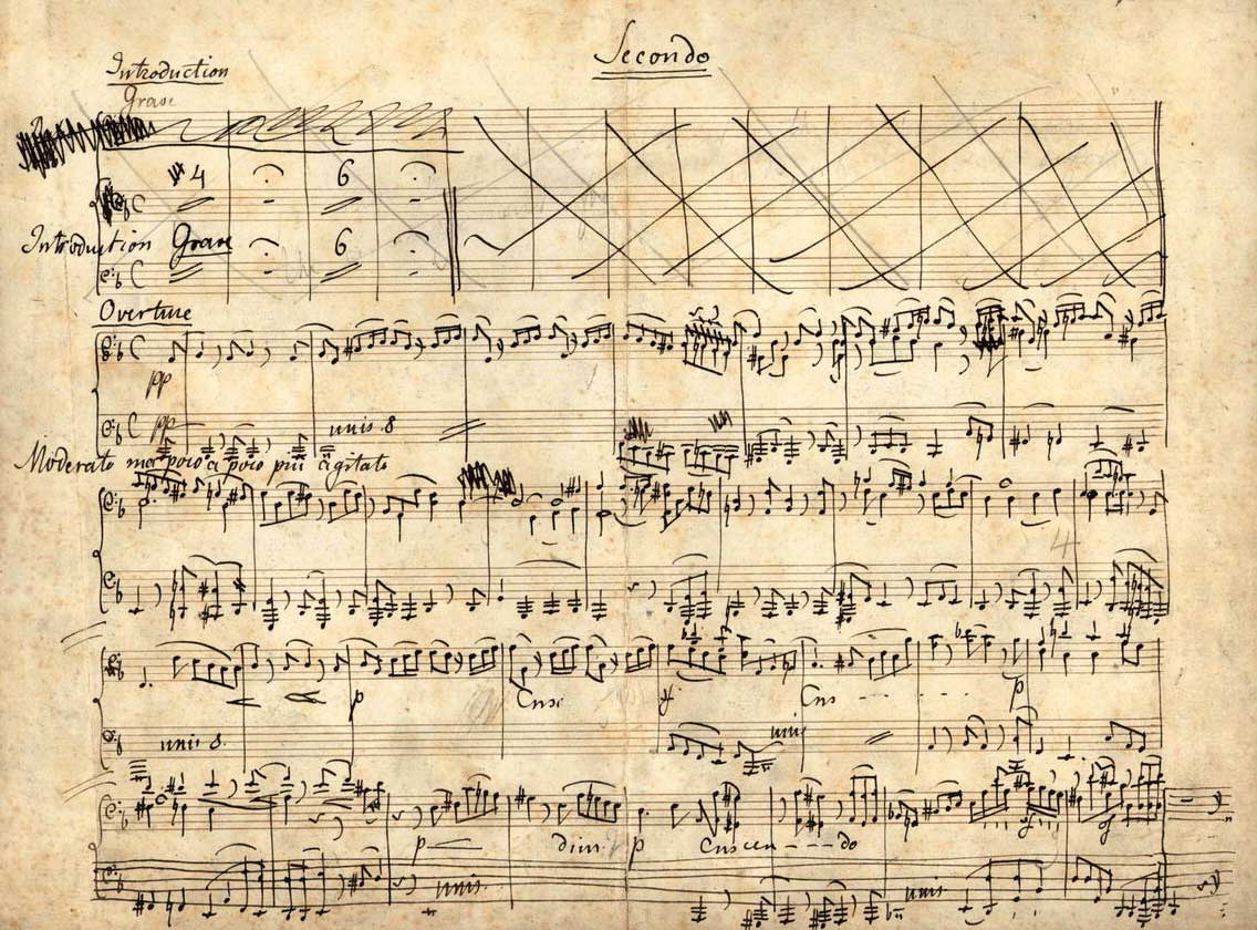 Elijah, arranged for piano duet. Manuscript copy in Mendelssohn's handwriting, 1847. Library of Congress.