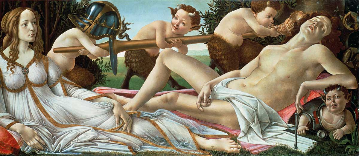 Venus and Mars, by Sandro Botticelli, c.1485, National Gallery, London © Bridgeman Images.