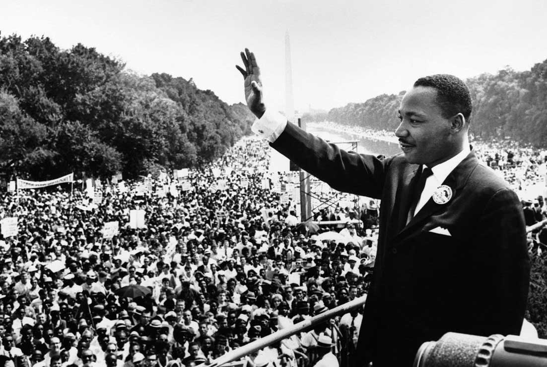 Martin Luther King, photographed at the March on Washington for Jobs and Freedom, 28 August 1963.