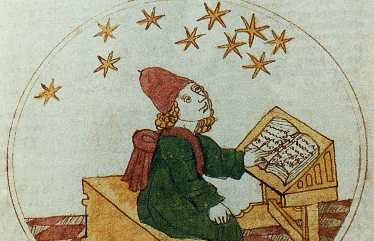 A medieval astrologer, Bavarian, 15th century © akg-images.