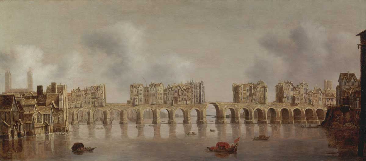 View of London Bridge, c.1632 by Claude de Jongh. Yale Center for British Art.