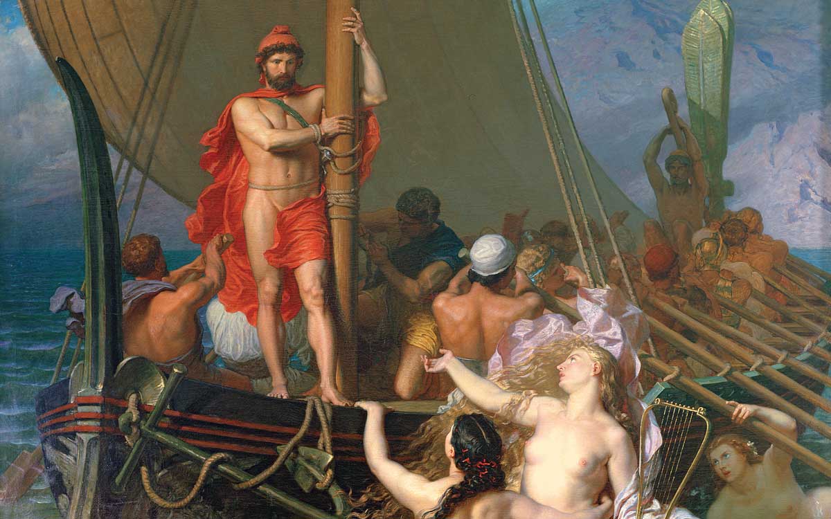 Ulysses and the Sirens, by Léon Belly, 1867, Musée de l’hôtel Sandelin, Saint-Omer © Bridgeman Images. Ulysses and the Sirens, by Léon Belly, 1867, Musée de l’hôtel Sandelin, Saint-Omer © Bridgeman Images.