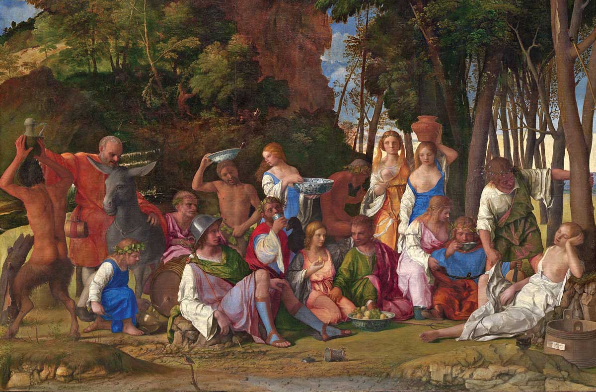 The Feast of the Gods, by Giovanni Bellini, 1514, National Gallery of Art, Washington DC © Bridgeman Images.