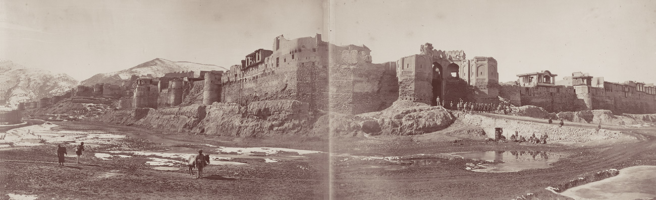 Photographic panorama of Bala Hissar.