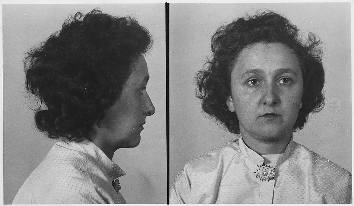 Ethel Rosenberg Arrest Photograph, 8 August 1950. National Archives and Records Administration.