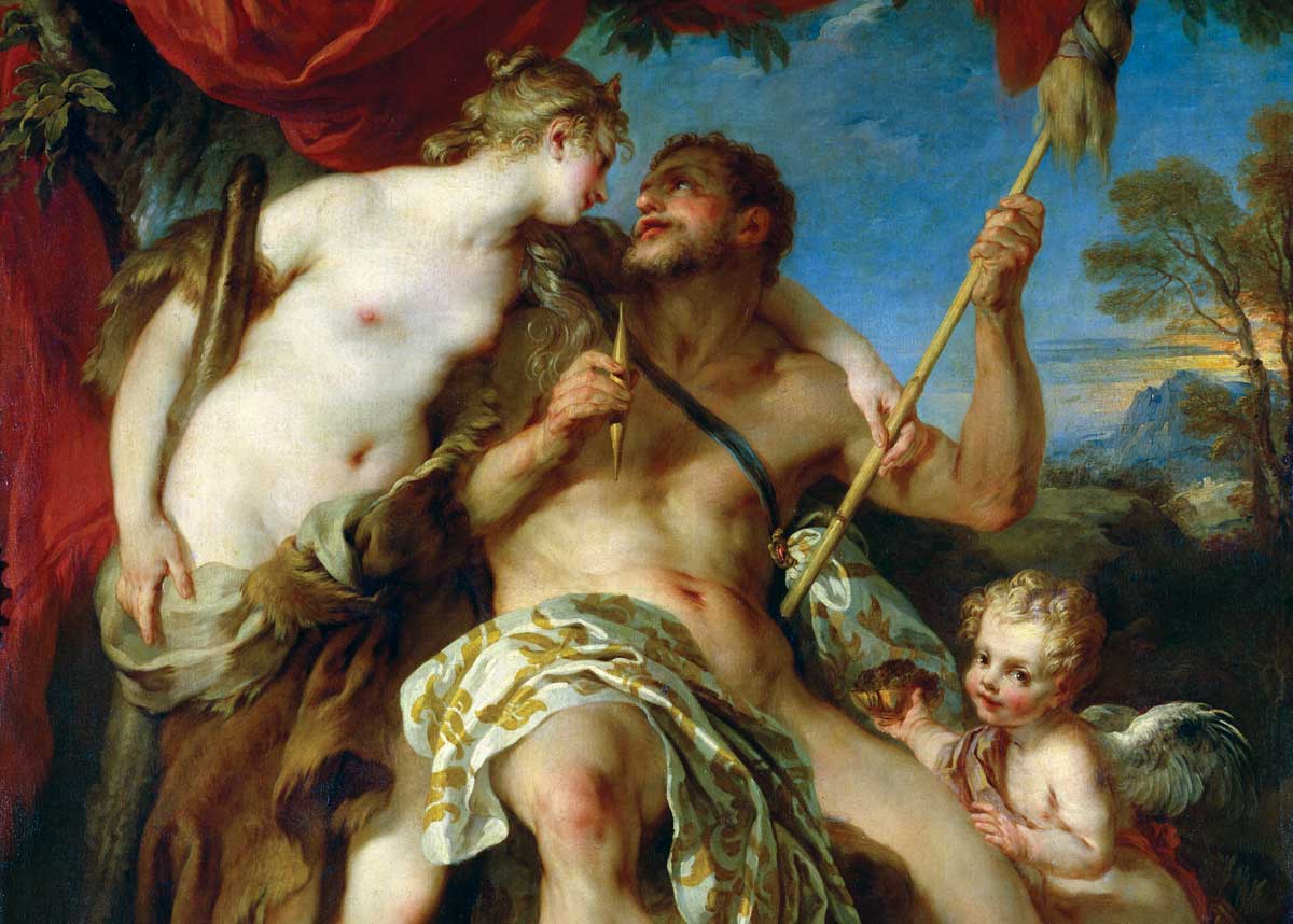 Hercules and Omphale (detail), by François Lemoyne, 1724, Louvre, Paris.