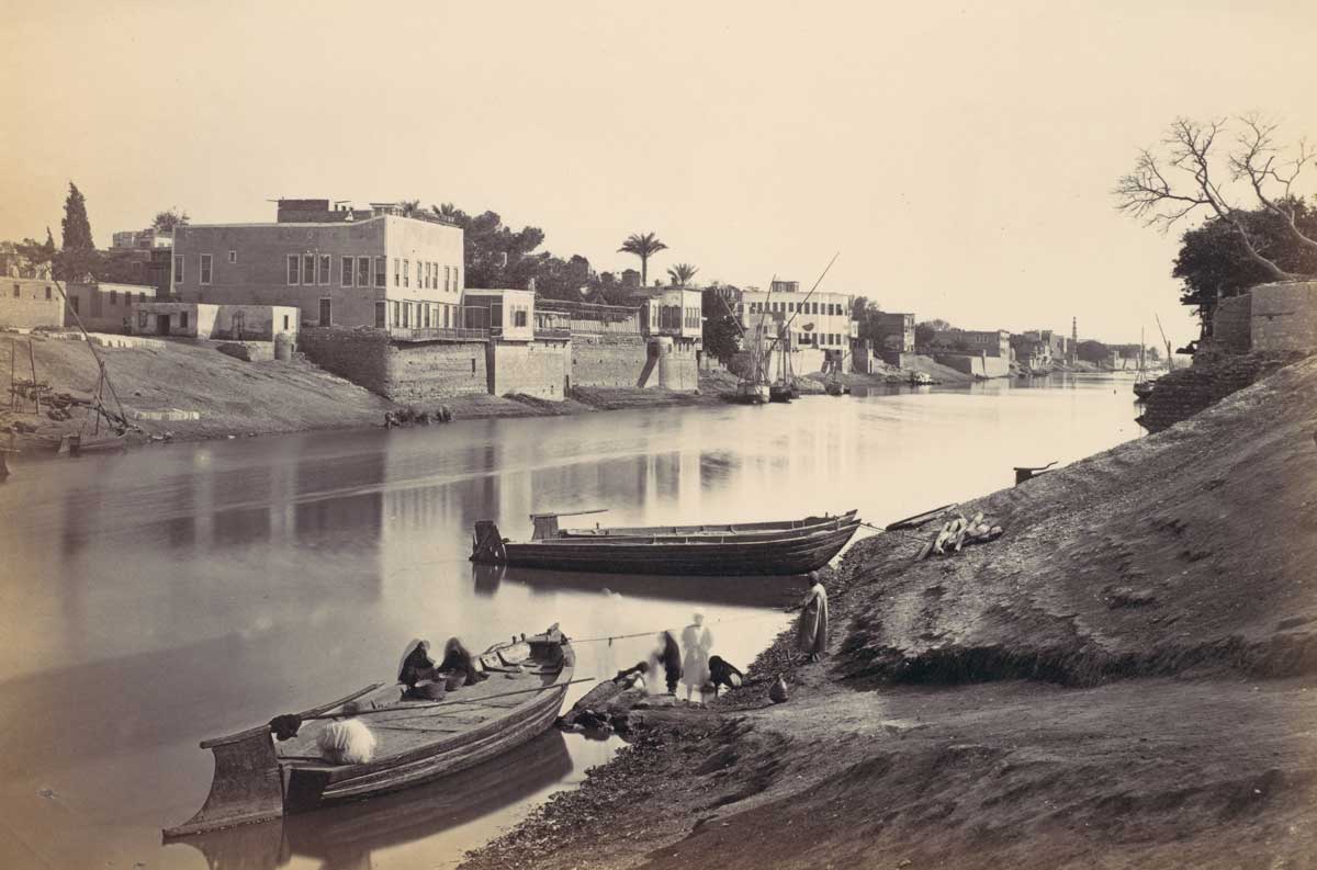Banks of the Nile at Cairo, photograph by Francis Frith, c.1857. Metropolitan Museum of Art.