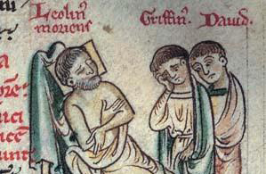 Llwelyn the Great with his two sons Gruffydd and Dafydd