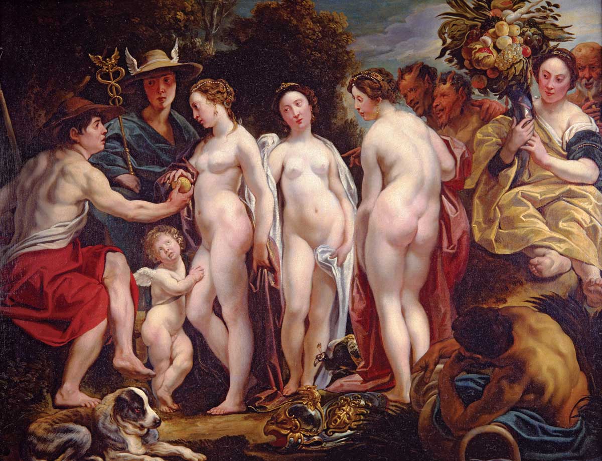 The Judgement of Paris, by Jacob Jordaens, c.1620-25, Lowe Art Museum, University of Miami © Bridgeman Images.