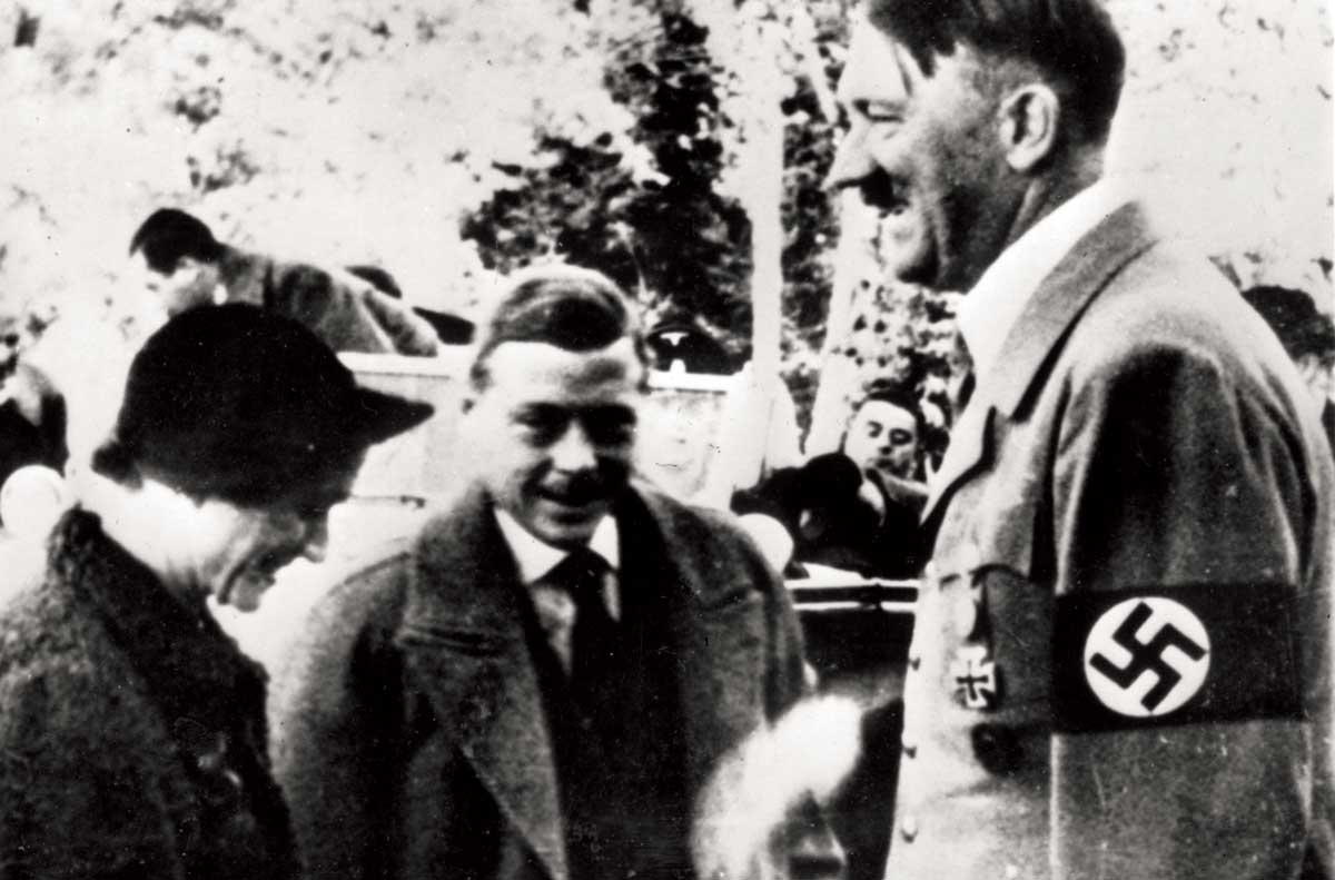 The Duke and Duchess of Windsor with Adolf Hitler, October 1937 © Getty Images.