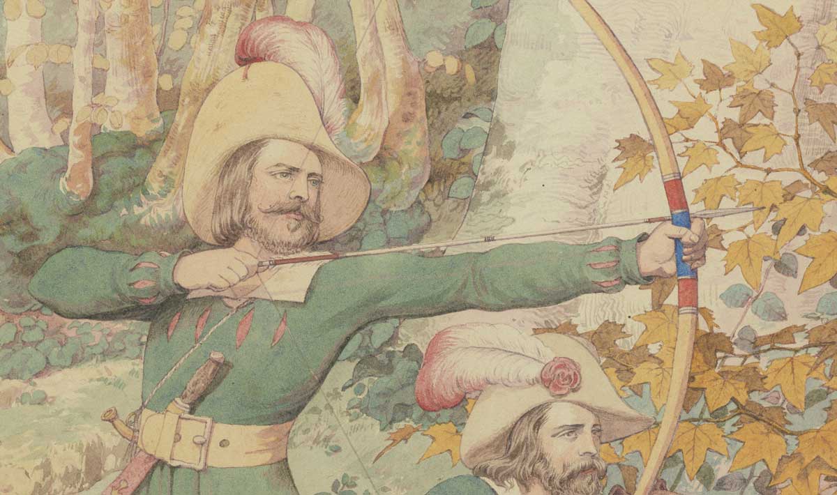 Sketch of Robin Hood, by Richard Dadd c.1852. Yale Center for British Art.