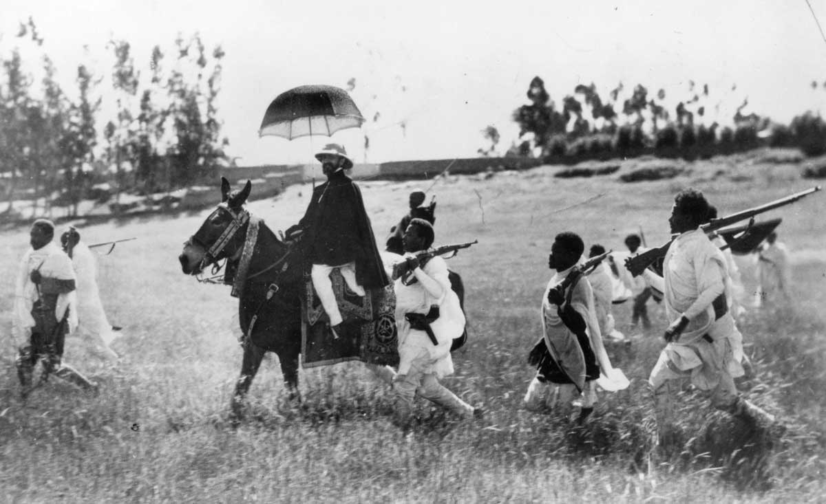 Haile Selassie during the Italo-Ethiopian War, 1935. Hulton Getty.