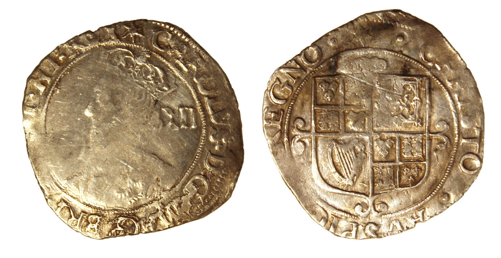 A Charles I shilling, minted in 1644-45, showing signs of clipping as part of the Yellow Trade. The Portable Antiquities Scheme/ The Trustees of the British Museum (CC BY-SA 4.0). A Charles I shilling, minted in 1644-45, showing signs of clipping as part of the Yellow Trade. The Portable Antiquities Scheme/ The Trustees of the British Museum (CC BY-SA 4.0).