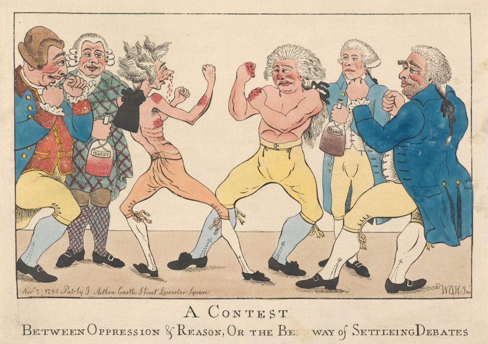 ‘A Contest between Oppression and Reason, On the Best Way of Settleing Debates’ by William O'Keefe, c. 1795. Yale Center for British Art, Paul Mellon Collection. Public Domain.