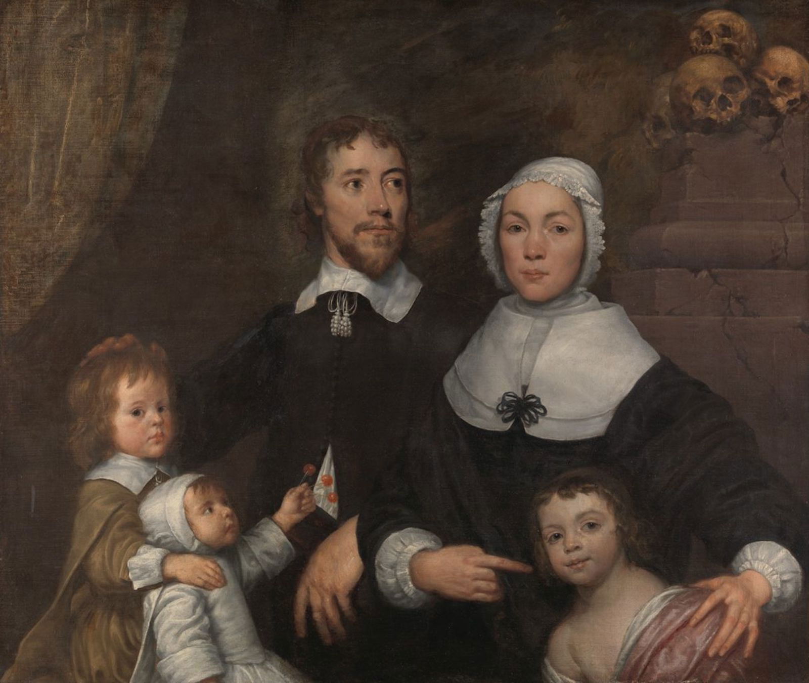 An English Puritan family by William Dobson, c. 1645. Yale Center for British Art, Paul Mellon Collection. Public Domain.