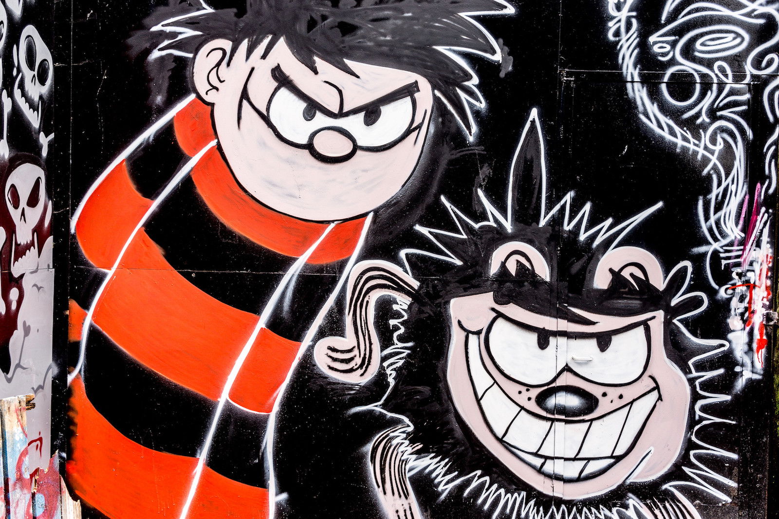 Dennis the Menace and Gnasher street art in Cabra, Ireland. William Murphy (CC BY-SA 2.0). Dennis the Menace and Gnasher street art in Cabra, Ireland. William Murphy (CC BY-SA 2.0).