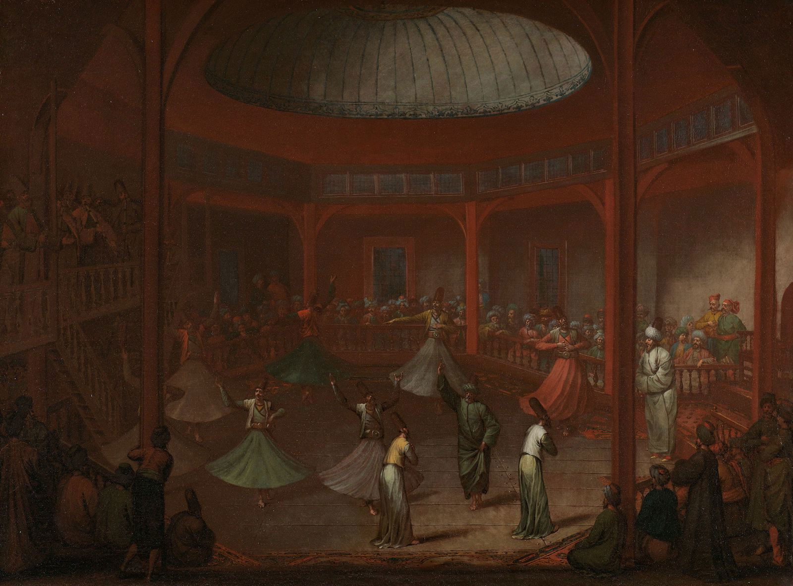 ‘Dancing Dervishes’ by Jean Baptiste Vanmour, c. 1720-1737. Rijksmuseum. Public Domain.