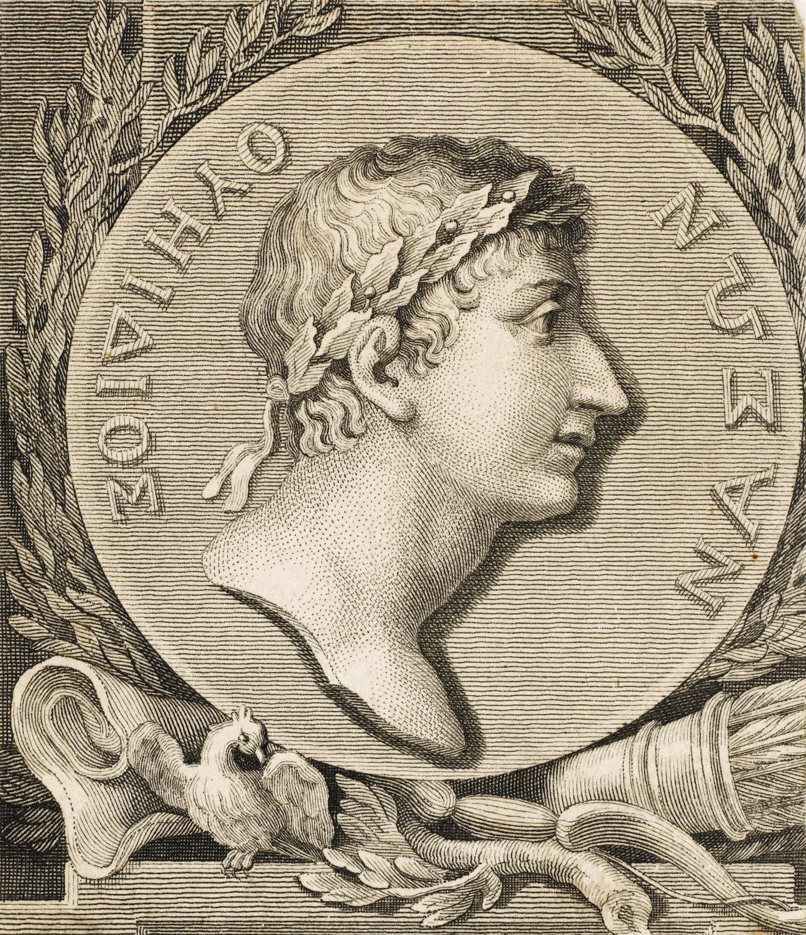 Silent witness: Ovid, engraving after a coin, undated. Mary Evans Picture Library.