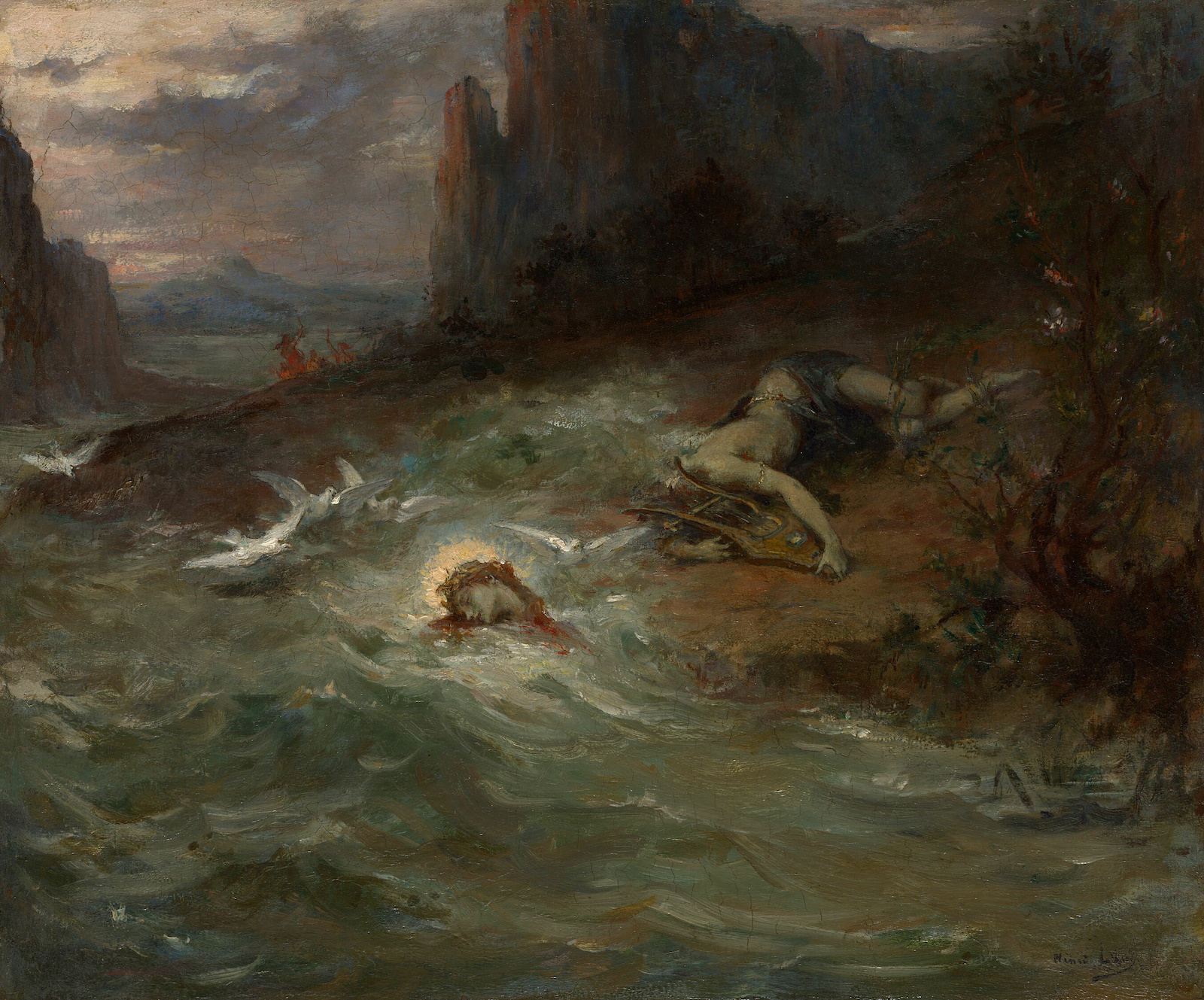 The Death of Orpheus, by Henri Leopold Lévy, c. 1870. Art Institute of Chicago. Public Domain.