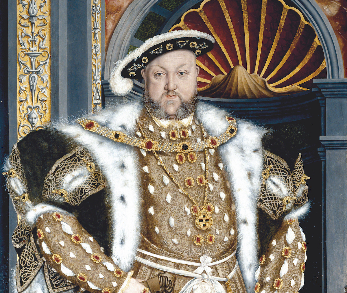 Portrait of Henry VIII, from the studio of Hans Holbein the Younger, c.1543. Bridgeman Images.