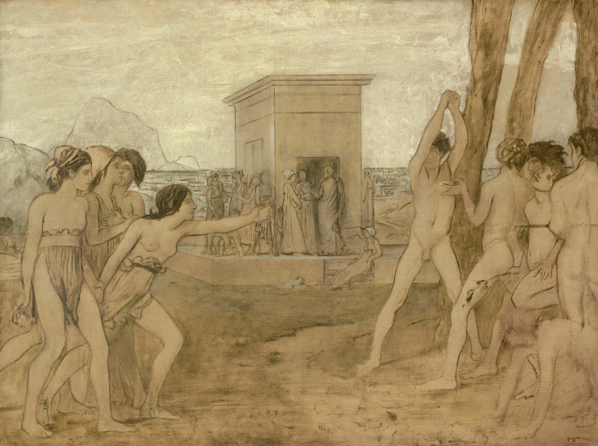 Young Spartan Girls Challenging Boys, by Edgar Degas, c. 1860. Art Institute of Chicago. Public Domain.