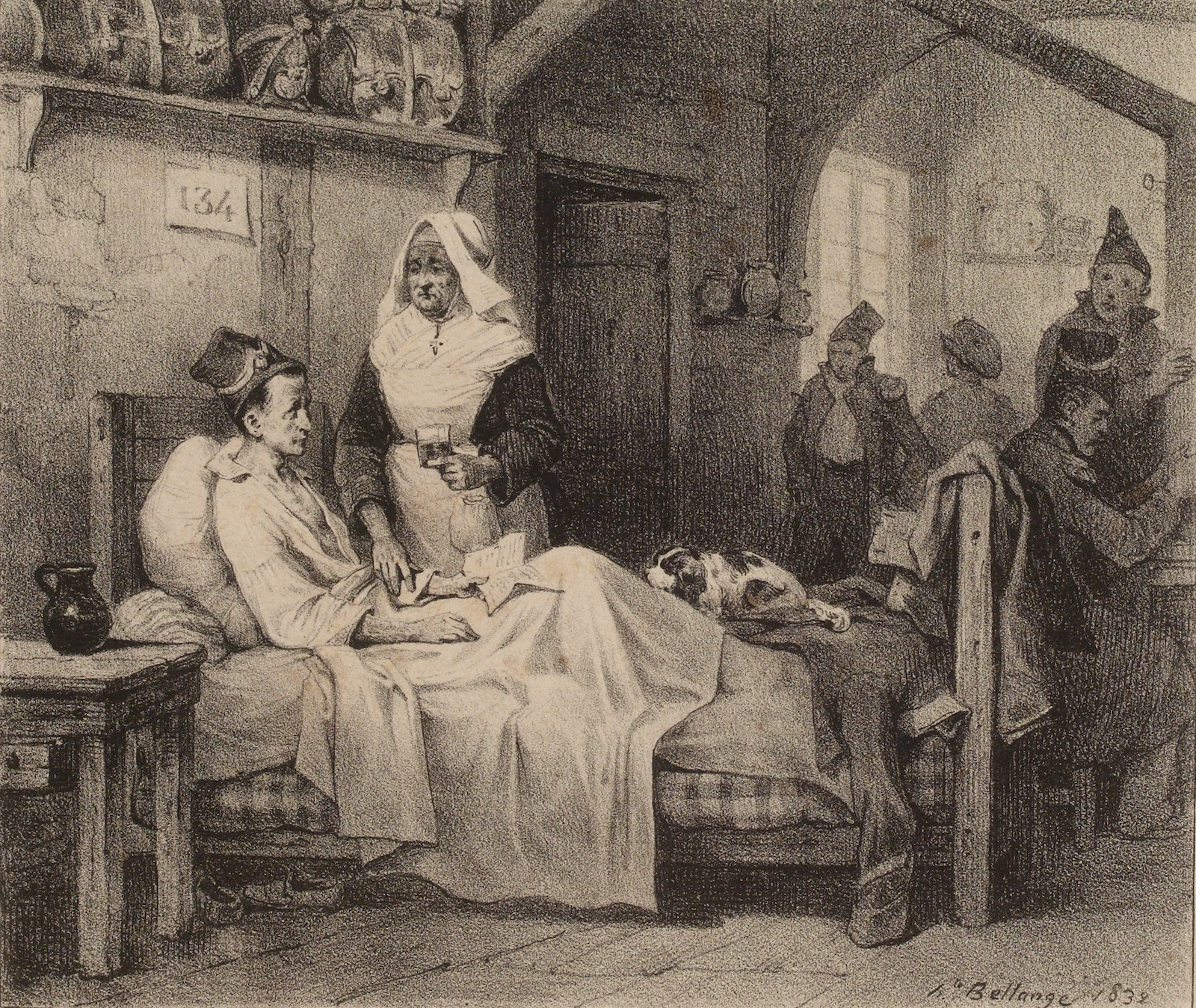 ‘La Mal du Pays’, lithograph by Joseph-Louis-Hippolyte Bellangé, 1832. Musée Carnavalet, Paris.
