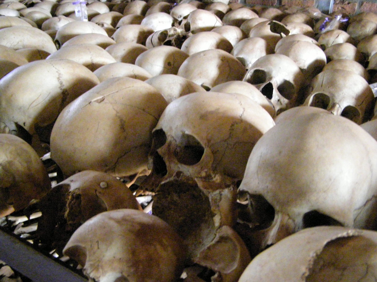 Human remains at the Kigali Genocide Memorial in the Rwandan capital, 29 March 2010. configmanager (CC BY 2.0)