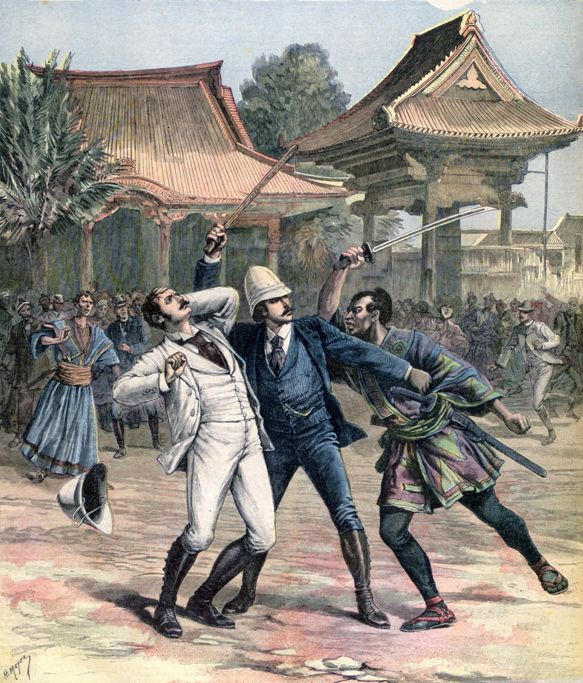 The Otsu incident, Le Petit Journal, 30 May 1891. Heritage Images/TopFoto. The Otsu incident, Le Petit Journal, 30 May 1891. Heritage Images/TopFoto.