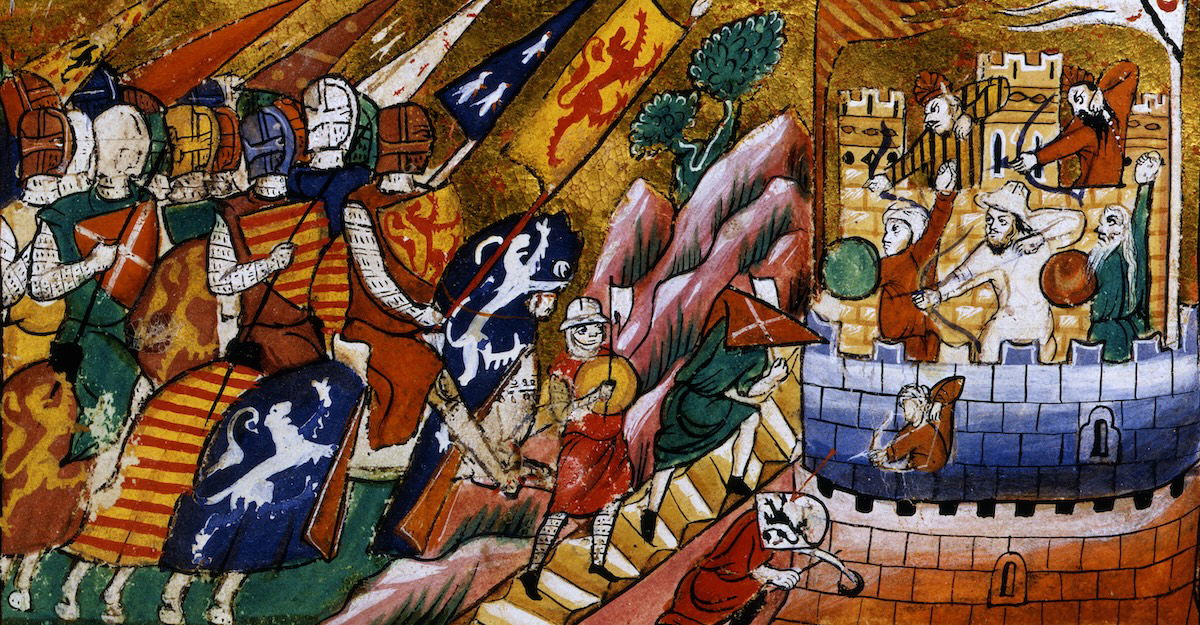 The Siege of Antioch, from the Chronicle of William of Tyre, 14th century. Heritage Images/TopFoto. The Siege of Antioch, from the Chronicle of William of Tyre, 14th century. Heritage Images/TopFoto.