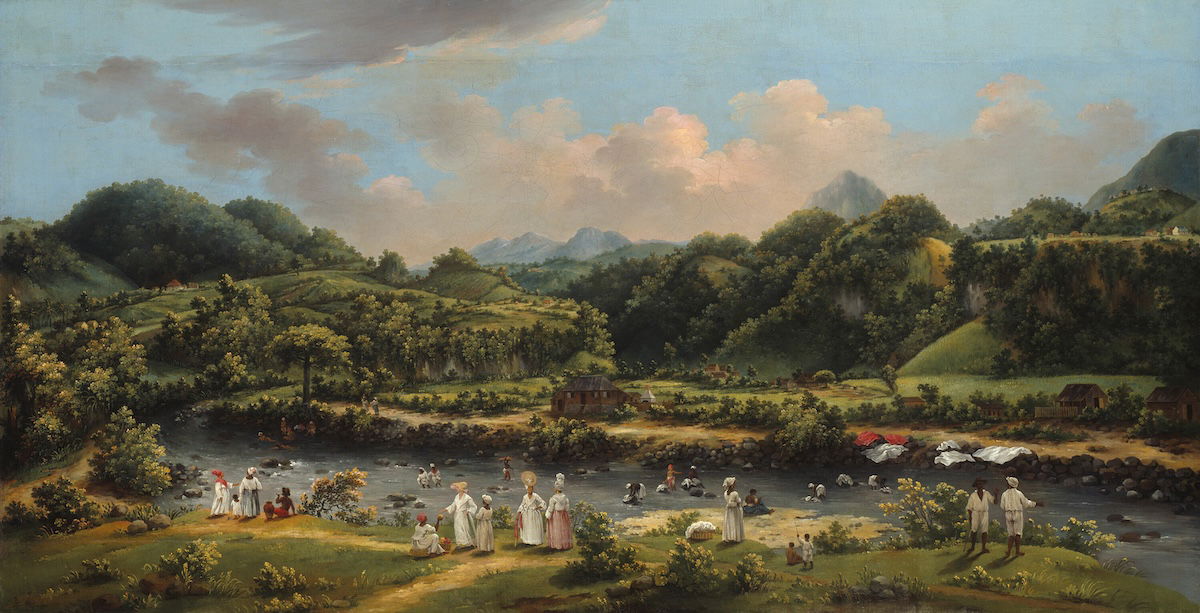 ‘View on the River Roseau, Dominica’, by Agostino Brunias, c.1770-80. Art Institute of Chicago. Public Domain. ‘View on the River Roseau, Dominica’, by Agostino Brunias, c.1770-80. Art Institute of Chicago. Public Domain.
