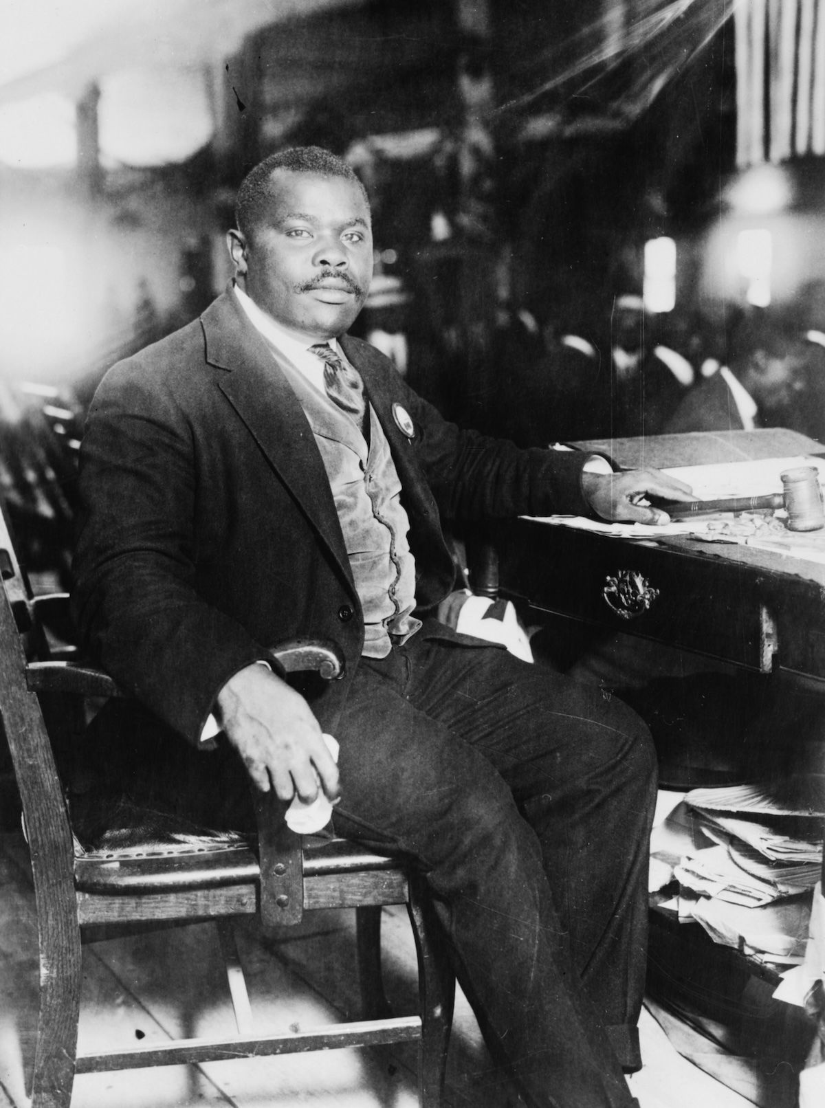 Marcus Garvey in 1924. Library of Congress. Public Domain. Marcus Garvey in 1924. Library of Congress. Public Domain.