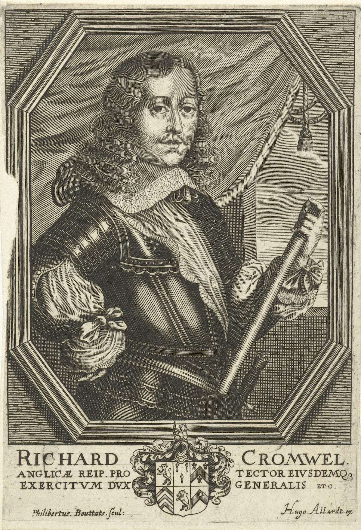 Richard Cromwell, by Philibert Bouttats, late 17th/early 18th century etching. Rijksmuseum. Public Domain. Richard Cromwell, by Philibert Bouttats, late 17th/early 18th century etching. Rijksmuseum. Public Domain.