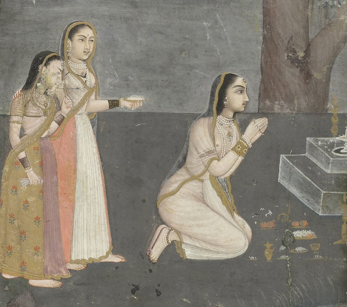 Women worshipping at a Hindu shrine, c.1770-80. Rijksmuseum. Public Domain. Women worshipping at a Hindu shrine, c.1770-80. Rijksmuseum. Public Domain.