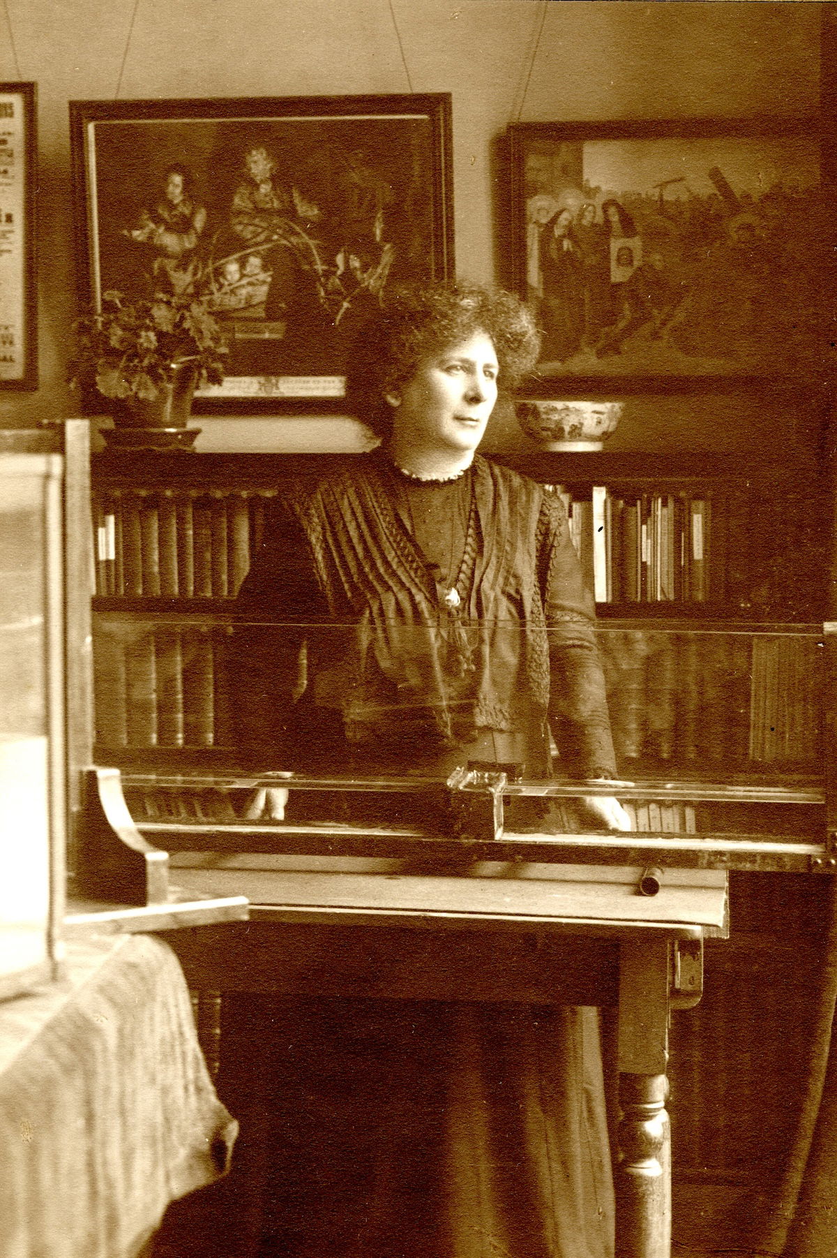 Hertha Ayrton in her laboratory, by J. Russell & Sons, 1910. With permission from the Mistress and Fellows, Girton College, Cambridge. Hertha Ayrton in her laboratory, by J. Russell & Sons, 1910. With permission from the Mistress and Fellows, Girton College, Cambridge.
