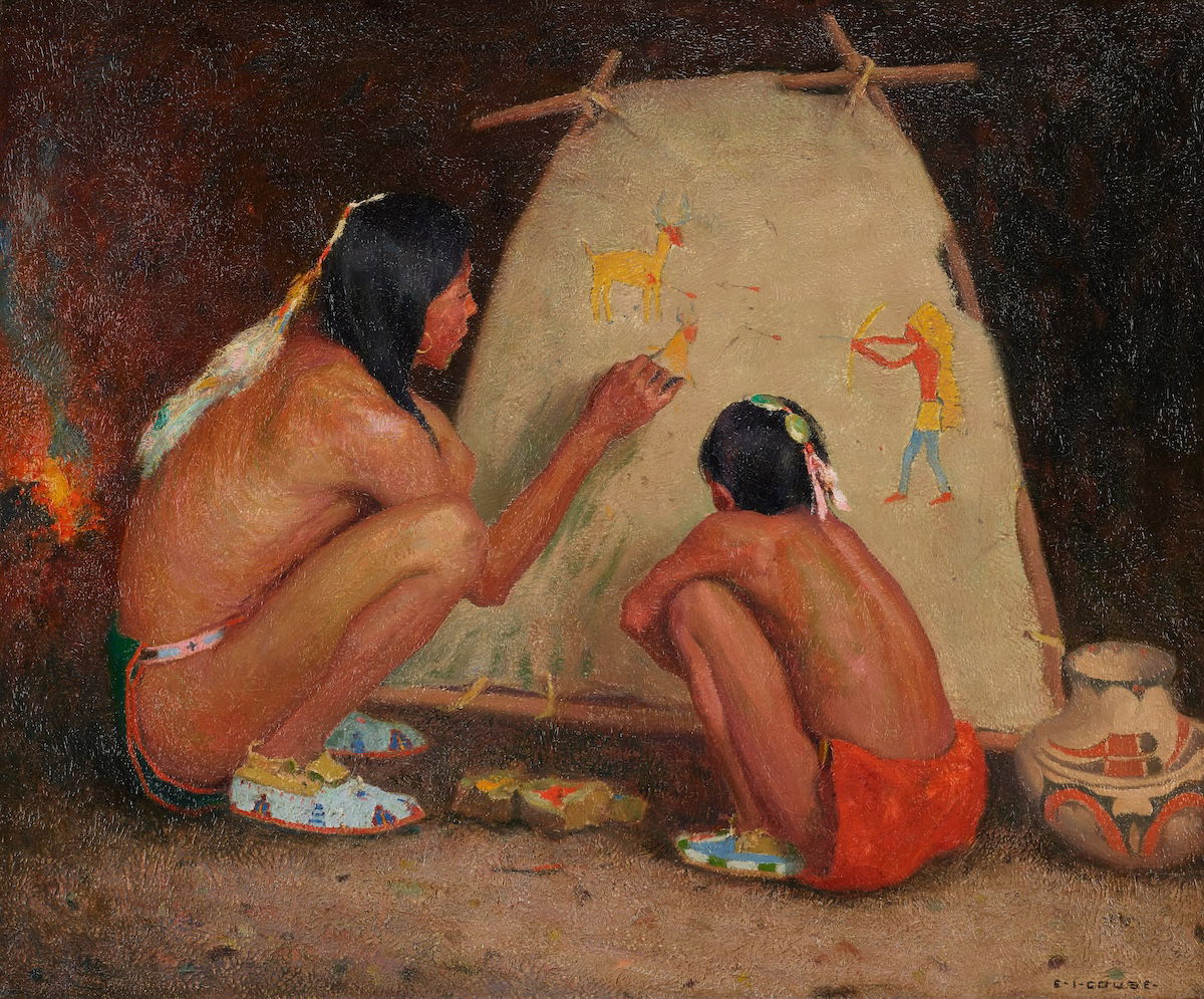 Indian Painter, by Eanger Irving Couse, late 19th or early 20th century. Minneapolis Institute of Art. Public Domain. Indian Painter, by Eanger Irving Couse, late 19th or early 20th century. Minneapolis Institute of Art. Public Domain.