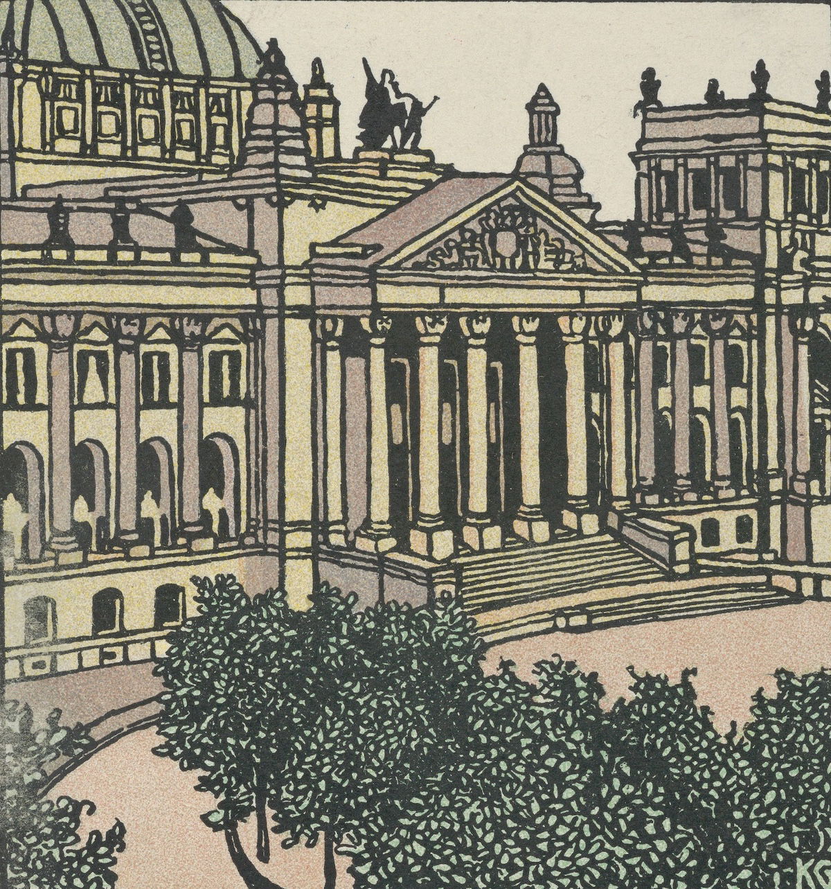 Reichstag building, by Gustav Kalhammer, 1911. Metropolitan Museum of Art. Public Domain. Reichstag building, by Gustav Kalhammer, 1911. Metropolitan Museum of Art. Public Domain.
