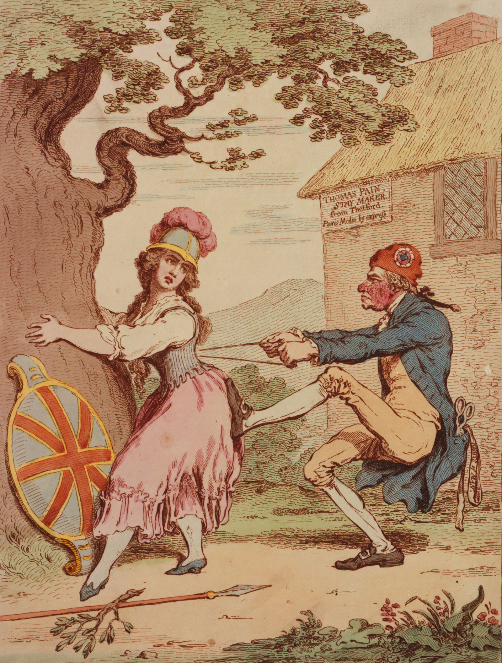 A cartoon of Thomas Paine, 1793. Library of Congress. Public Domain. A cartoon of Thomas Paine, 1793. Library of Congress. Public Domain.