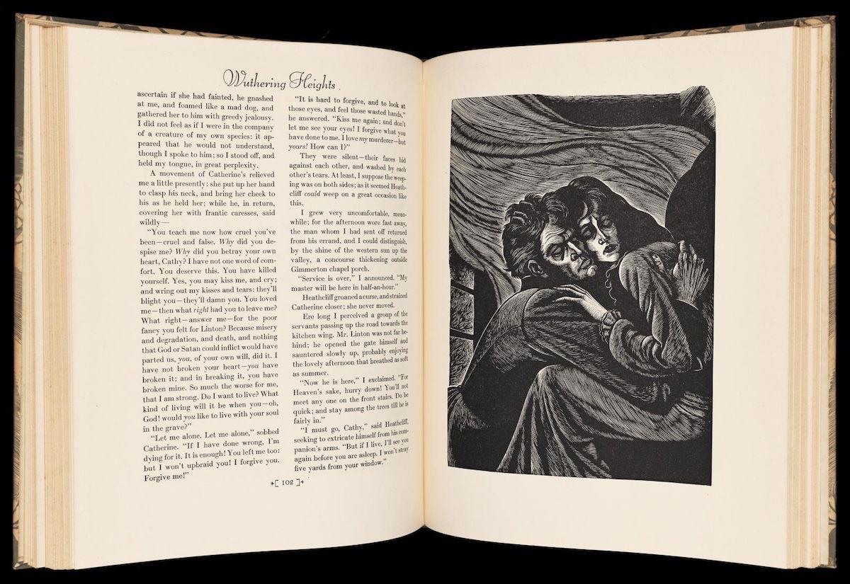 Wuthering Heights, by Emily Brontë, 1943. Museum of Fine Arts, Boston. Public Domain.