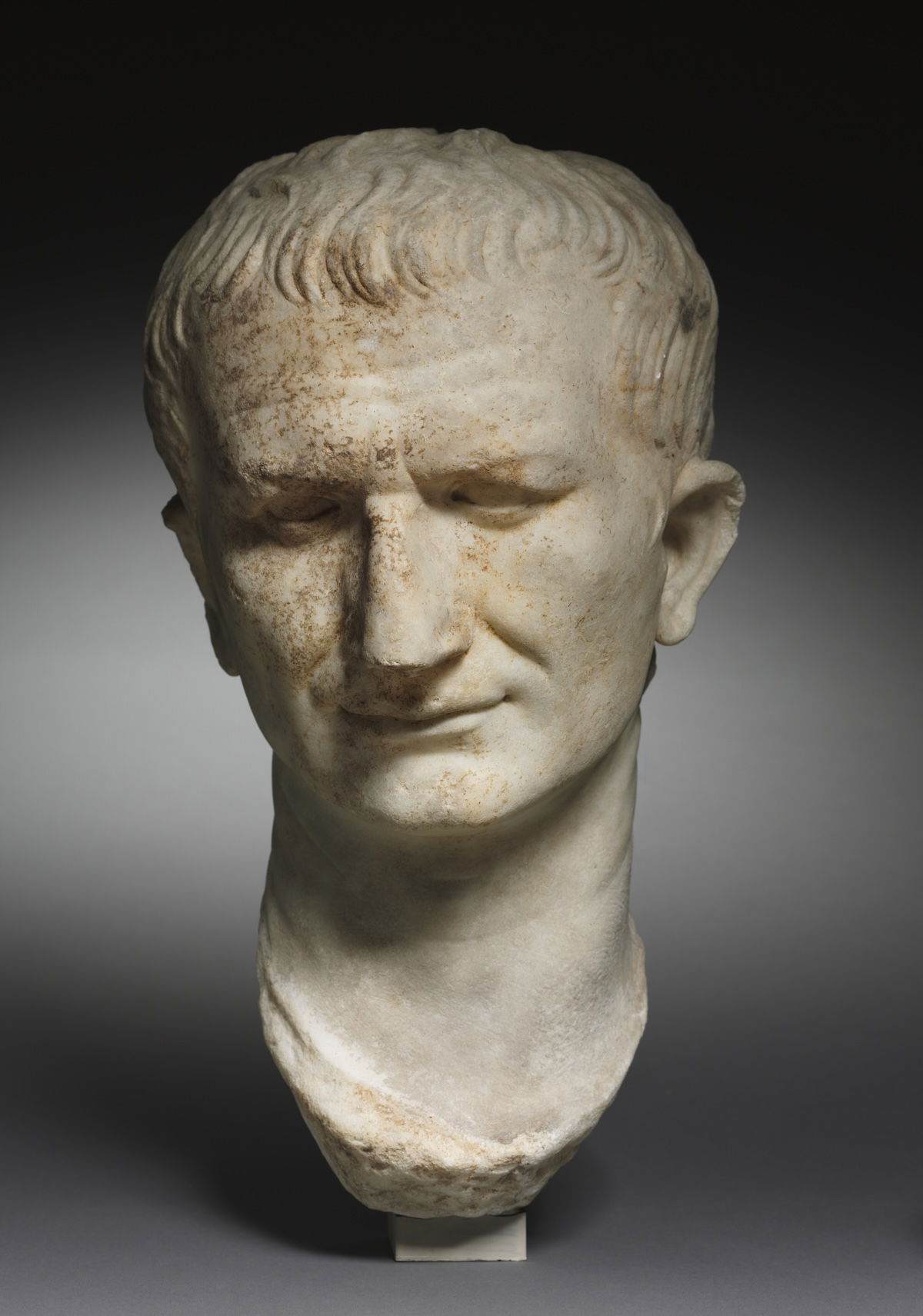 Head of the Roman Emperor Vespasian, recut from a head of Nero, c.64-79 AD. Cleveland Museum of Art. Public Domain.