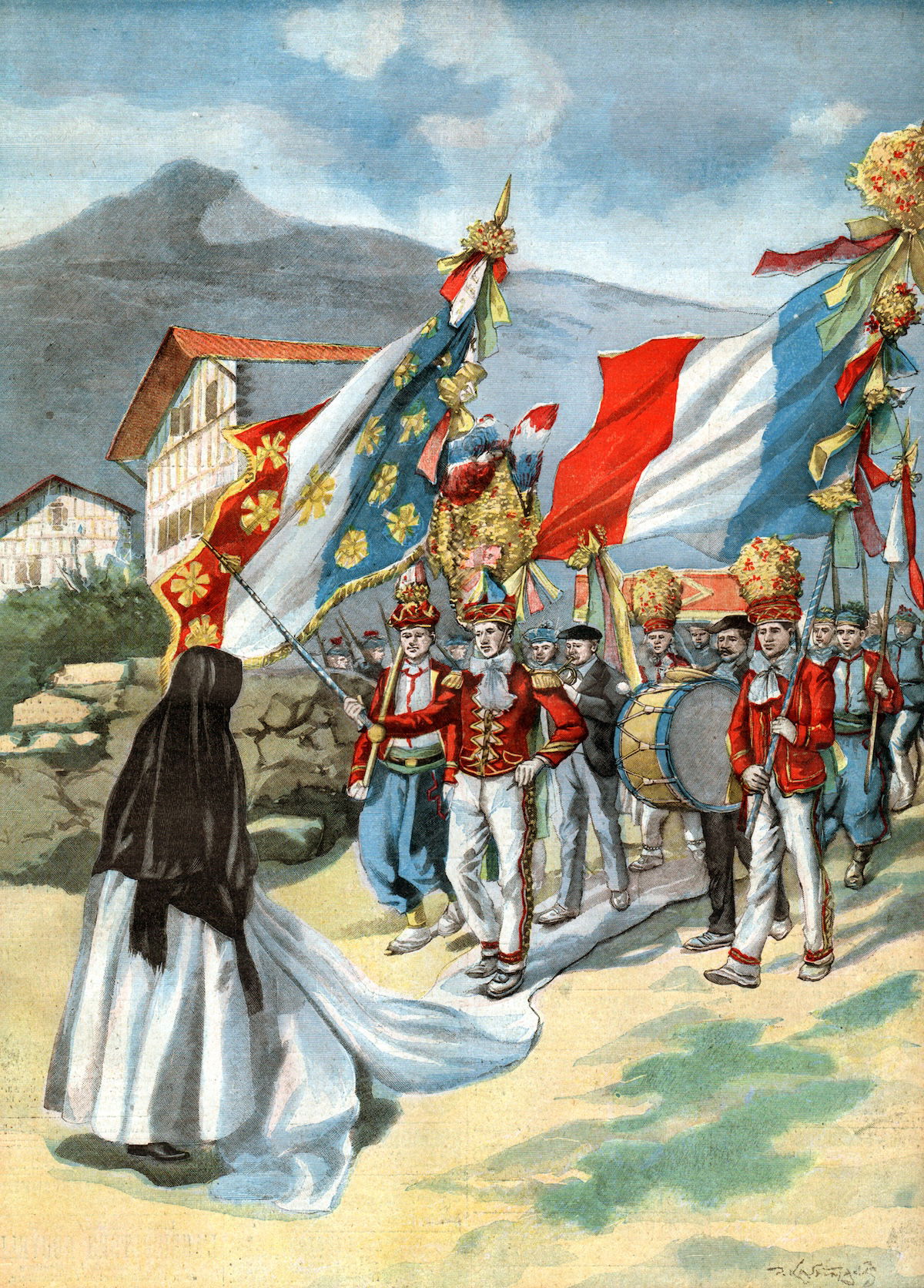 The Corpus Christi Festival, illustration from Le Petit Parisien, 2 July 1905. CCI/Bridgeman Images. The Corpus Christi Festival, illustration from Le Petit Parisien, 2 July 1905. CCI/Bridgeman Images.