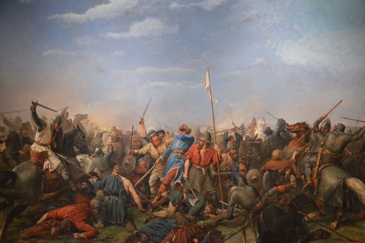 The Battle of Stamford Bridge, by Peter Nicolai Arbo, 1870. Nordnorsk Kunstmuseum. Public Domain. The Battle of Stamford Bridge, by Peter Nicolai Arbo, 1870. Nordnorsk Kunstmuseum. Public Domain.