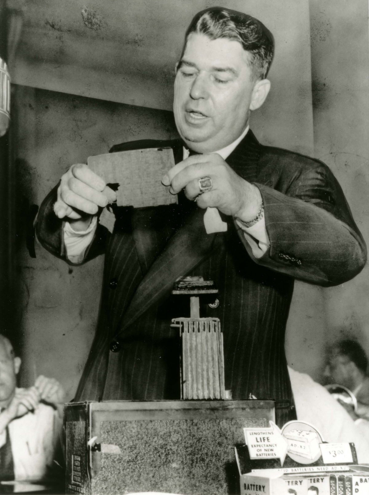 Jess M. Ritchie demonstrating AD-X2 to the Senate Select Committee of Small Business, 1953. National Institute of Standards and Technology. Public Domain. Jess M. Ritchie demonstrating AD-X2 to the Senate Select Committee of Small Business, 1953. National Institute of Standards and Technology. Public Domain.