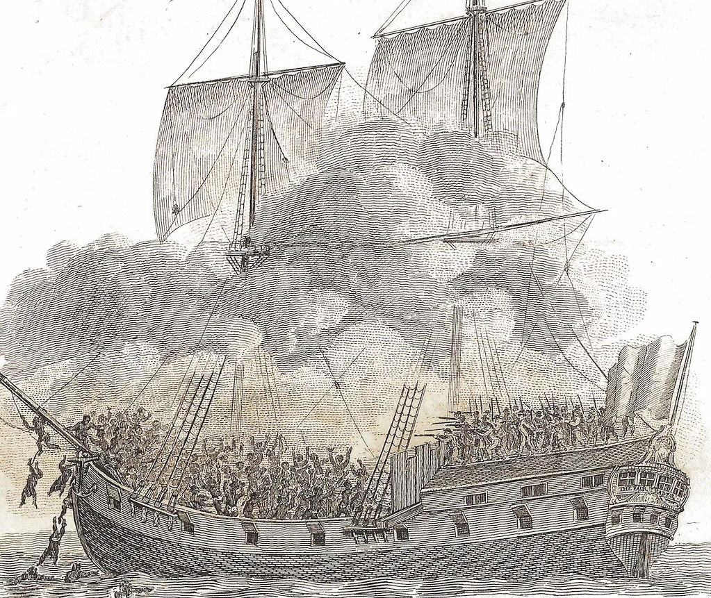 ‘Representation of an Insurrection on board a Slave-Ship’, by Carl Bernhard Wadström, 1794. Beinecke Library, Yale University. Public Domain.